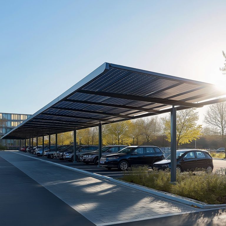 Carport avec panneaux solaires