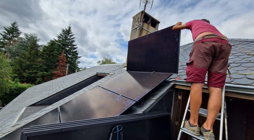 chantier panneau solaire