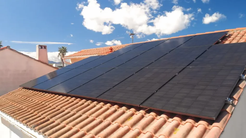 Panneau solaire bifacial dans une installation solaire