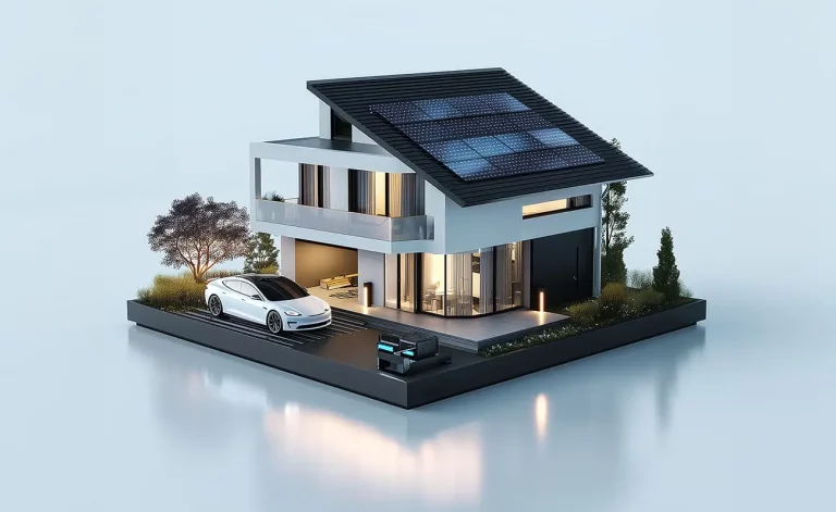 Gestionnaire d'énergie - Maison avec panneaux solaires